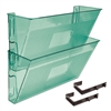 Acrimet Wall-Mounted Modular File Holder (Clear Green Color) 2 Pack Code 867.4