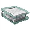 Acrimet Traditional Letter Tray 2 Tier Front Load (Clear Green)