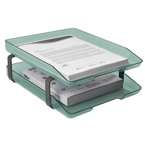 Acrimet Traditional Letter Tray 2 Tier Front Load (Clear Green)