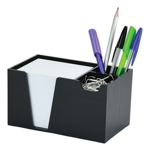 Acrimet Desk Organizer Pencil Paper Clip Holder Black (With Paper)