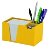 Acrimet Desk Organizer Pencil Paper Clip Holder (Yellow Color) (With Paper)