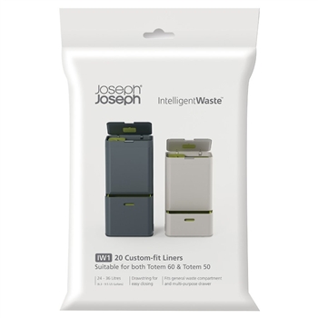 joseph joseph pack of 20 custom fit totem general waste liners