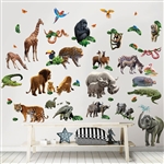 walltastic jungle adventure room decor kit