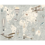 walltastic map of the world wallpaper mural