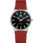 danish design rhine black red medium gents watch