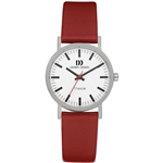 danish design rhine white red small ladies watch