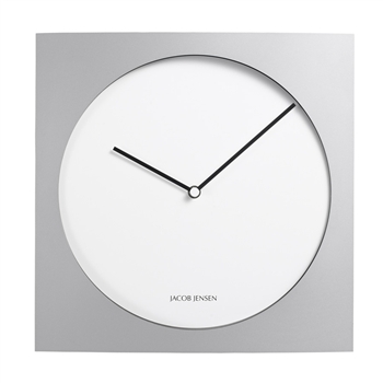 jacob jensen silver and white 319 wall clock