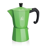 forever super colour green 6 cup espresso pot