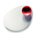 mebel entity 13 white oval plate with red dip bowl