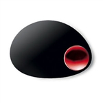 mebel entity 13 black oval plate with red dip bowl
