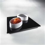 mebel entity 19 set of 2 white bowls on black square tray