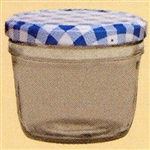 uwo wolf pack of 6 x 235ml tapered preserving jars with blue lids