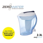 zerowater 10 cup ready pour pitcher blue