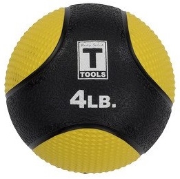 Body Solid BSTMB4 4lb. Medicine Ball - Yellow Image