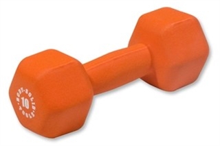 Body Solid BSTND10 Neoprene Dumbbell- 10 lb. Orange Image