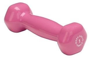 Body Solid BSTVD1 Vinyl Dumbbell 1 lb. Light Pink Image