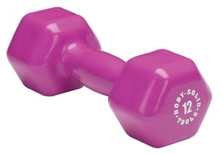 Body Solid BSTVD12 Vinyl Dumbbell 12 lb. Pink Image