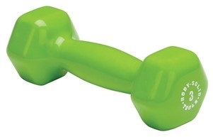 Body Solid BSTVD3 Vinyl Dumbbell 3 lb. Green Image