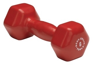 Body Solid BSTVD6 Vinyl Dumbbell 6 lb. Red Image