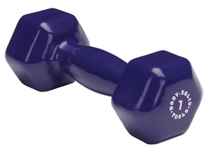 Body Solid BSTVD7 Vinyl Dumbbell 7 lb. Purple Image