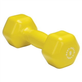 Body Solid BSTVD9 Vinyl Dumbbell 9 lb. Yellow Image