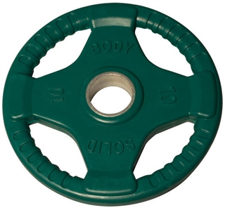 Body Solid ORTC10 Rubber Grip Olympic Plate 10 Lbs Green Image