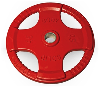 Body Solid ORTC45 Rubber Grip Olympic Plate 45 Lbs Red Image
