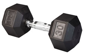 Body Solid SDR30 Rubber Coated Hex Dumbbell 30 Lbs Image