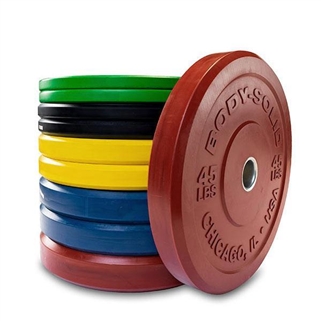 Body Solid Chicago Extreme Colored Bumper Plates - 260 lbs Image