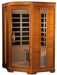 GoldenDesigns DYN-6225-02 Elite Dynamic Heming Elite 2-person Corner Ultra Low EMF FAR Infrared Sauna | Image