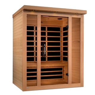 GoldenDesigns DYN-6315-02 Vila 3 Person Ultra Low EMF Far Infrared Sauna | Image