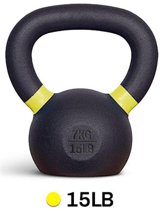 French Fitness Cast Iron Kettlebell 15 lbs Image