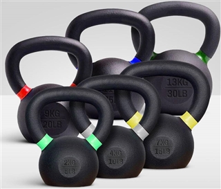 French Fitness Cast Iron Kettlebell Set 5-30 lbs Image