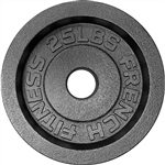 French Fitness Cast Iron Olympic Weight Plate V1 25 lbs (New)