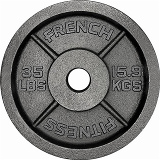 French Fitness Cast Iron Olympic Weight Plate Version 1 35 lbs Image