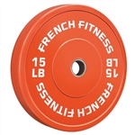 French Fitness Olympic Colored Bumper Plate 15 lbs Image