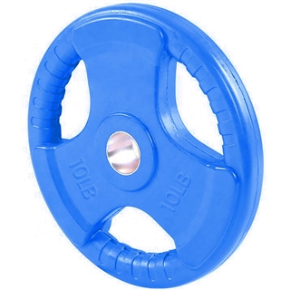 French Fitness Colored Rubber Grip Olympic Plate 10 lbs Image