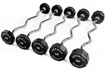 French Fitness EZ Curl Urethane Barbell Bar Set of 5 (20-60 lbs) Image