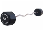 French Fitness EZ Curl Urethane Barbell 100 lbs - Single Image