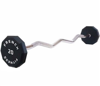 French Fitness EZ Curl Urethane Barbell 20 lbs - Single Image