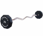 French Fitness EZ Curl Urethane Barbell 25 lbs - Single Image