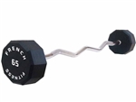 French Fitness EZ Curl Urethane Barbell 65 lbs - Single Image