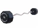 French Fitness EZ Curl Urethane Barbell 75 lbs - Single Image