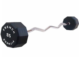 French Fitness EZ Curl Urethane Barbell 85 lbs - Single Image
