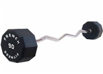 French Fitness EZ Curl Urethane Barbell 90 lbs - Single Image