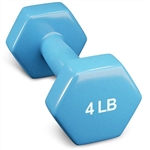 French Fitness Colorful Hex Vinyl Dumbbell 4 lbs - Single Image