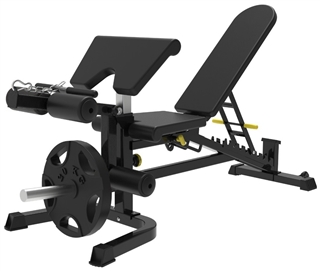 French Fitness Multi Functional Adjustable Bench V2 w/Arm Curl + Leg Ext  Image