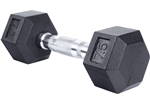French Fitness Rubber Coated Hex Dumbbell 7.5 lbs - Single Image