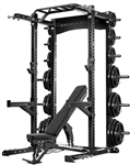 French Fitness SHR80 Commercial Half Rack / Bench Combo Image