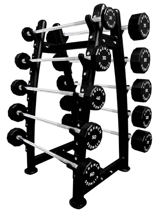 French Fitness Straight Urethane Barbell Bar Set, 20-110 lbs Image